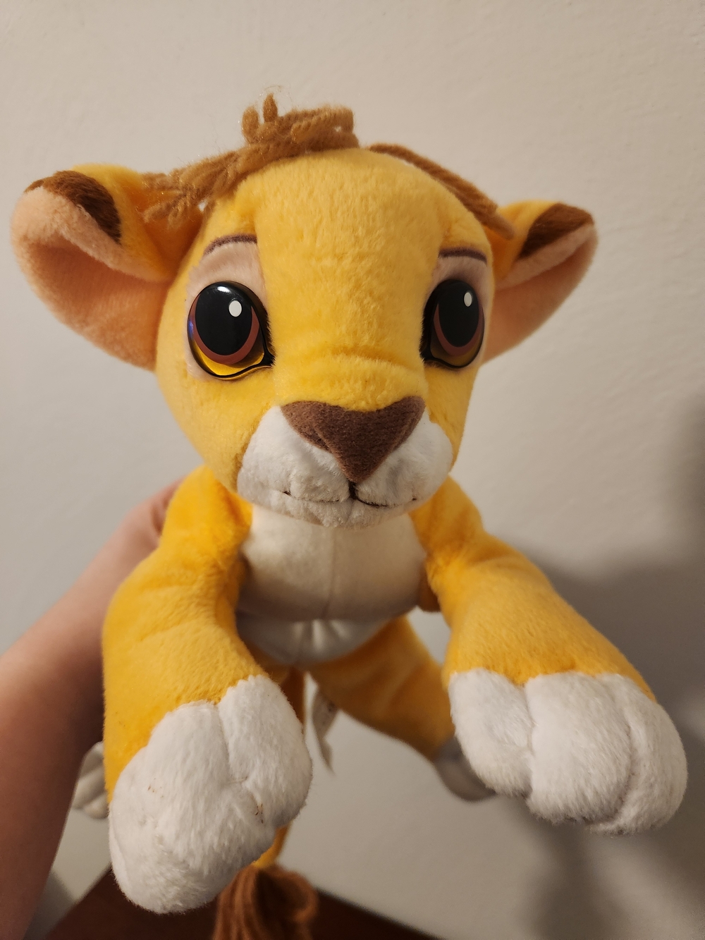 Vintage Disney Mattel Newborn The Lion King Simba Cub Plush Rare YARN hair 1995